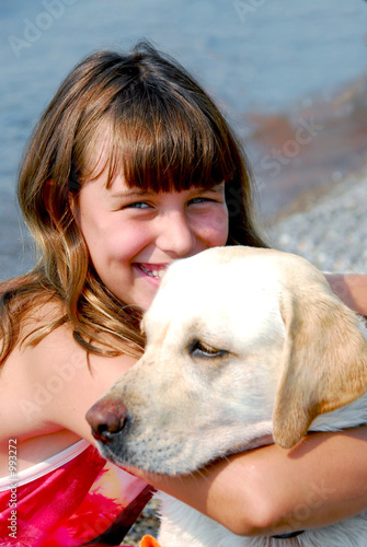 girl with a dog girl with a dog