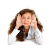 woman showing her palms