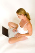 pregnant mother with laptop