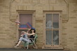 mannequin on a roof mannequin on a roof