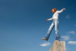 girl balancing above a precipice-3