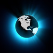 cg stylised earth - north america view