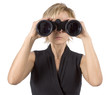 Photo: businesswoman with binoculars businesswoman with binoculars