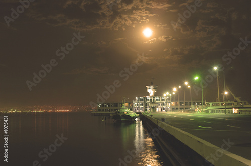 yacht club at night in baku, azerbaijan yacht club at night in baku, azerbaijan