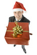 man with christmas gift