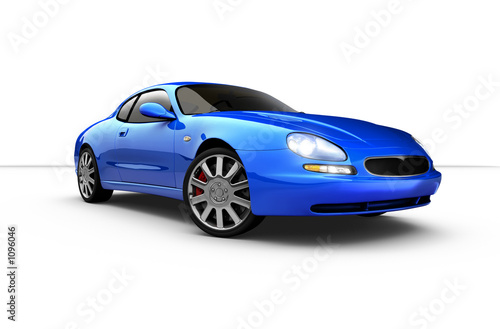 Illustration: blue sports car blue sports car