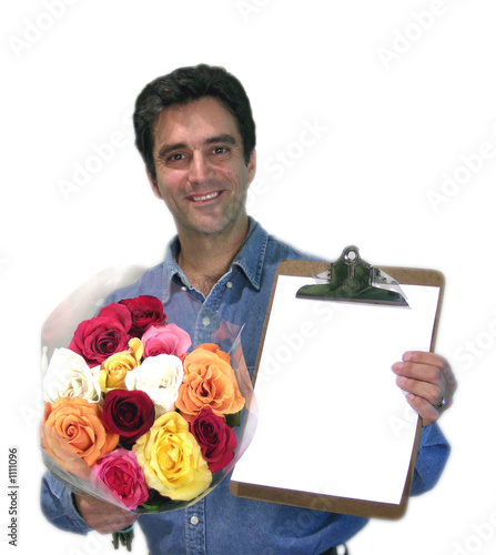 flower delivery man flower delivery man