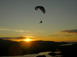 sunset and paraglider