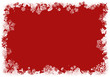 grunge snowflakes background red
