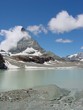 matterhorn with glacial lake