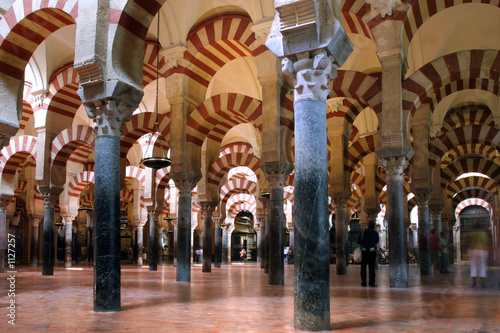 arches in mezquita in cordoba