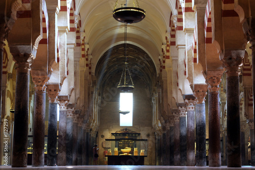 ray of light in mezquita in cordoba
