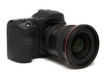 isolated camera with lens