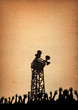 Illustration: propaganda on aged paper propaganda on aged paper