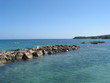aqua water w/rocks
