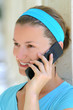 woman speaking on the mobile phone woman speaking on the mobile phone