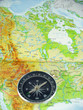 compass on map