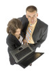 business couple with laptop