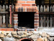 outdoor fireplace