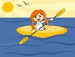 girl in canoe