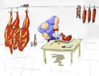 butcher at work butcher at work