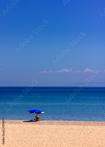 quiet beach sunbathe