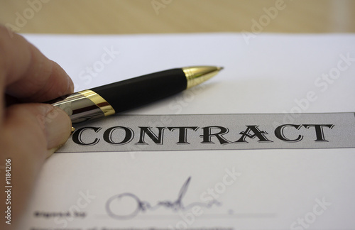 Photo: contract sign off contract sign off