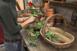 arranging the flowers arranging the flowers