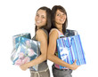 two shopping women