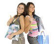 two shopping women