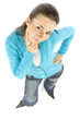thinking woman