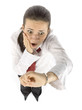 businesswoman looks late