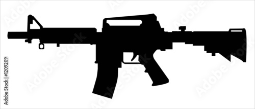Illustration: m4 swat silouette m4 swat silouette
