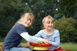 two young girls at the playground
