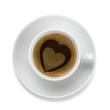 Coffee cup with heart
