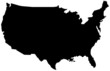 black map usa