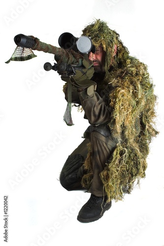 sniper in ghillie suit