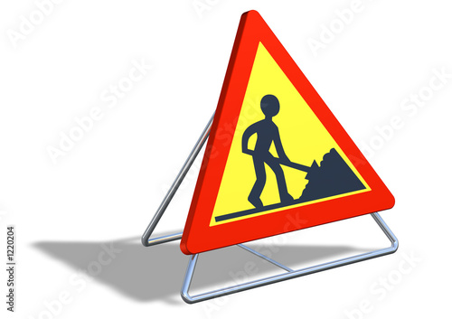 european construction sign