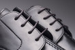 black shoes on white