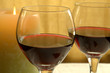 red wine with candlelight