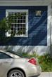 blue building