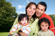 beautiful family outdoors