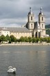 a swan and an abbey