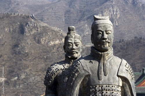 figures of soldier and horses clay