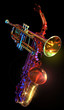 gelled trumpet & saxaphone