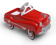 1950's era red toy car