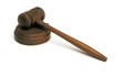 judge's gavel on white