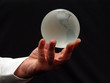 glass world globe at your fingertips