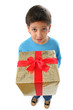 boy with a christmas gift