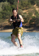 man wakeboarding on the lake